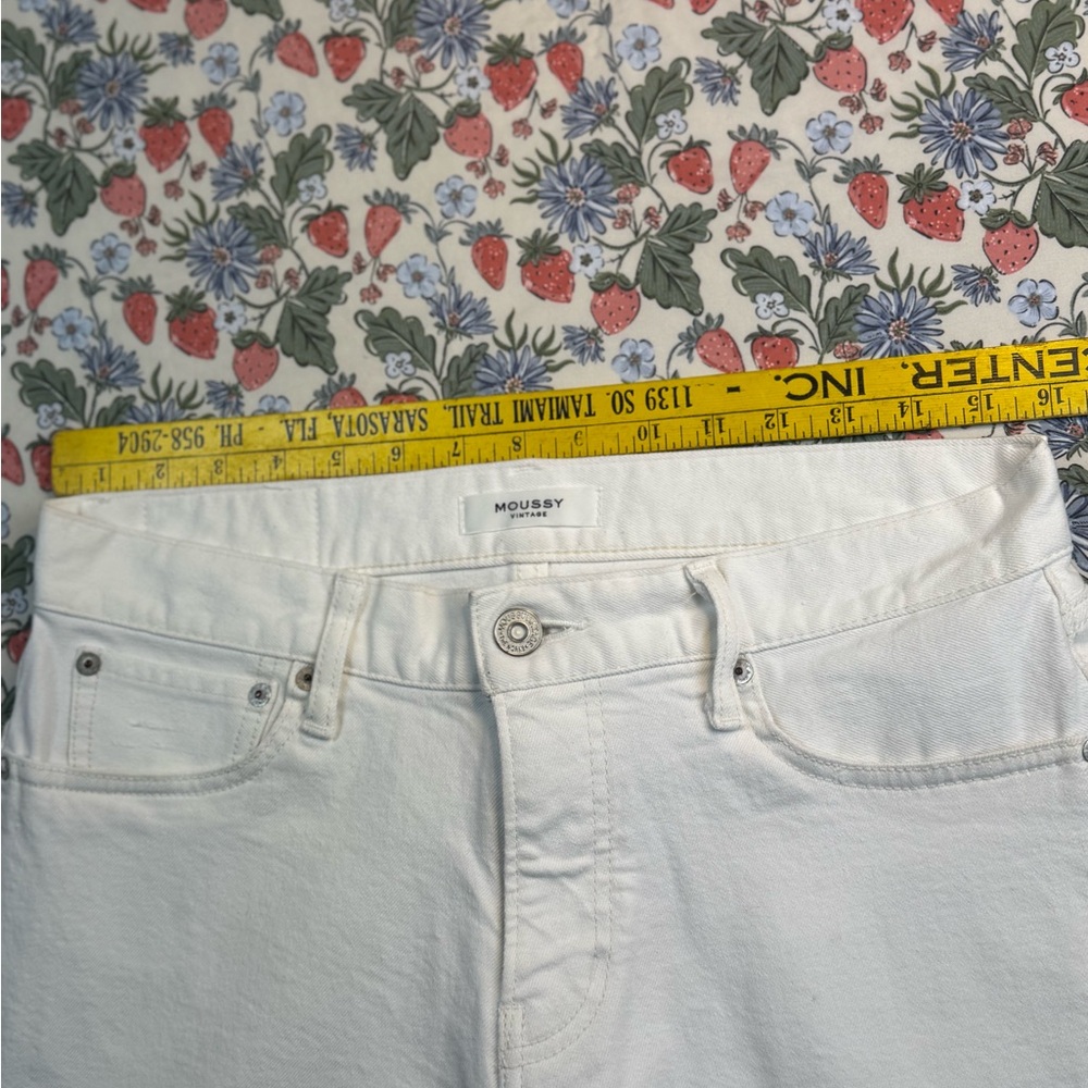 Moussy Vintage Mv Burnside Skinny Jeans Ankle Cropped white size 29 - Picture 10 of 14